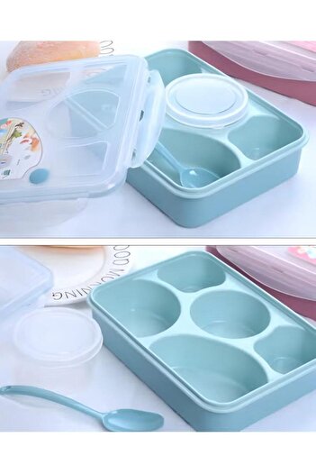 Generic Kids Lunch Box, 5 - Compartment Meal Prep Container for Kids, Reusable Food Storag Box