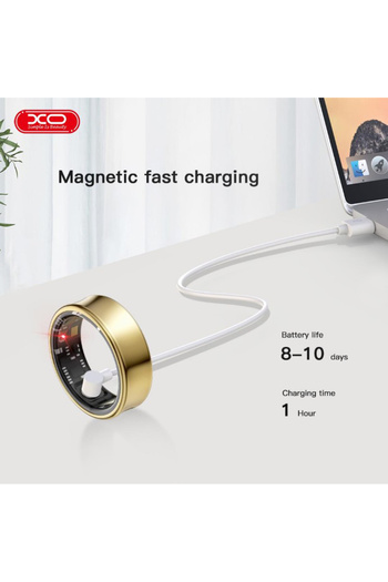 REDz Accessories XO-RS01 Smart Ring, Sleep and Oxygen Monitoring, Heart Rate Monitor, Metallic, Gold