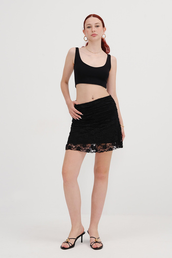 Addax Lace Mini Skirt E17418-G3