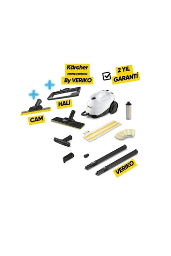 Karcher SC 3 Easyfix Prime Paket Buharlı Temizlik Makinesi Cam ve Halı Başlığı Dahil - Beyaz