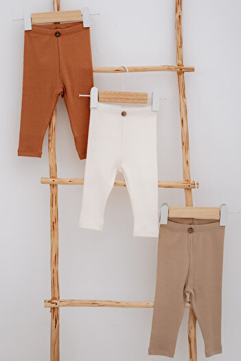 Lilabio 0-3 Years Ribbed Trousers - Set of 3