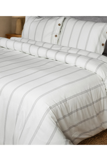 Menderes Home Cotton Collection Single Striped Duvet Cover Set Seroya