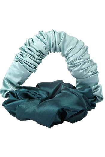 TAKIŞTIR Πράσινο Χρώμα Heatless Hair Styling Hair Sausage Satin Scrunchy