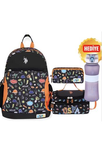 U.S. Polo Assn. Elementary School Backpack, Lunch Bag, Pencil Bag