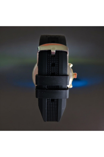 OEM Ceas casual bărbătesc, cadran negru-albastru Reflex, curea din silicon, afișaj analogic, mecanism cu cuarț