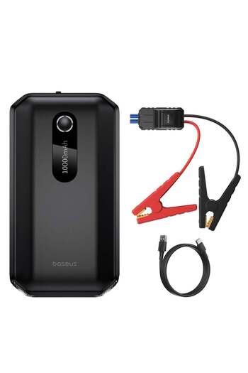 Baseus Super Energy Air Car Jump Starter (10000mAh, 1000A Peak Current) Black