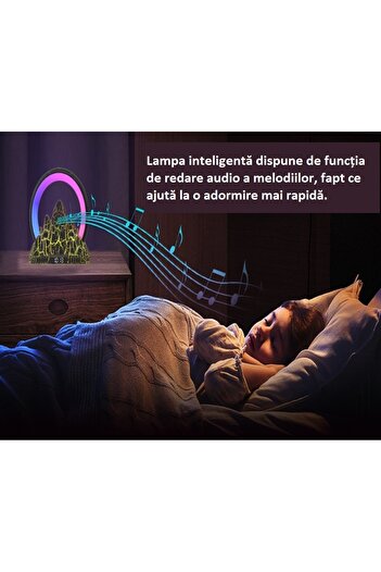 MILARIS Smart RGB LED Lamp, FM Radio Function, Digital Clock with Alarm, Bluetooth Speaker