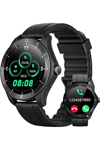 Smart Vibe Smartwatch Wi8™ WATCH 1.38” AMOLED, Apel Bluetooth, Asistent Vocal, HD Sound, Moduri Sport, Black