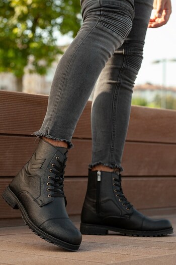 tomıross Ανδρικές μπότες Army Boots με ζεστή επένδυση, κρύο και αδιάβροχο Army-0560