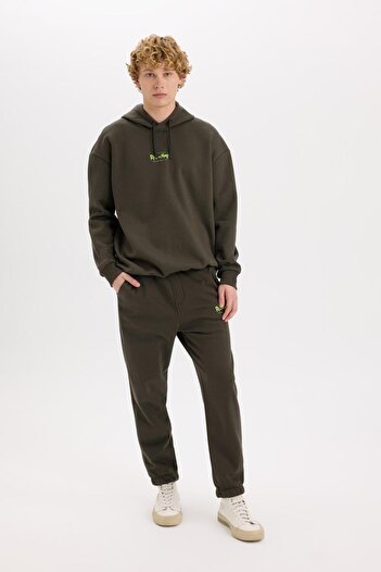 DeFacto Rick and Morty Jogger Eşofman Altı Regular Fit Beli Paçası Lastikli Bağcıklı Cepli C6509AX24AU