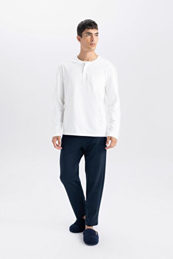 DeFacto Lacivert Eşofman Altı Slim Fit Dar Kesim Fermuarlı Basic Düz Paça D6091AX24AU