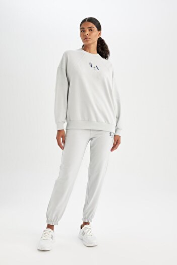 DeFacto DeFactoFit Jogger Eşofman Altı NBA Los Angeles Lakers Oversize Geniş Kalıp Cepli Standart Boy C8105A