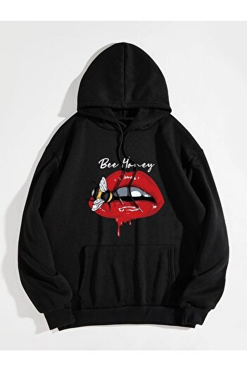CLAYES Black Unisex Bee Honey Sweatshirt