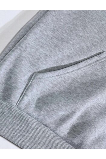 VBSVİBES Unisex Oversize Brooklyn Printed Hooded Grey φούτερ.