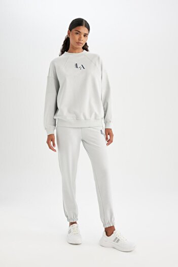 DeFacto Defactofit Jogger Sweatpants Nba Los Angeles Lakers Oversize Wide Fit with Pockets Standard Size C8105A