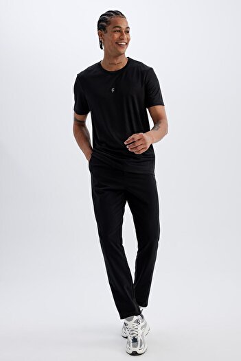 DeFacto DeFactoFit Υφαντό Παντελόνι Standard Leg Basic ίσιο με τσέπες C6149AX24SP