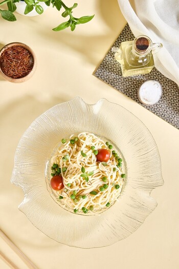 Lora Bianca Luciana Glass Pasta Plate