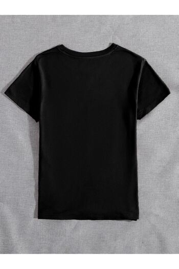 CLAYES Μαύρο T-Shirt με μονόπλευρη Flying Butterfly - Oversize Crew Neck