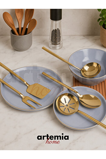 DMR LİFE 5 Piece Diamond Serving/Sauce Set Gold Stainless Steel 18/10