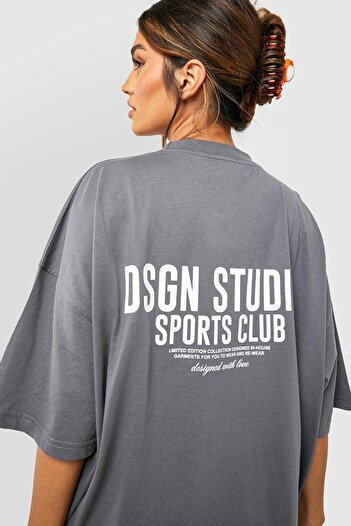 CLAYES Smoked Oversize Dsgn Sports Club T-shirt - Oversize Printed