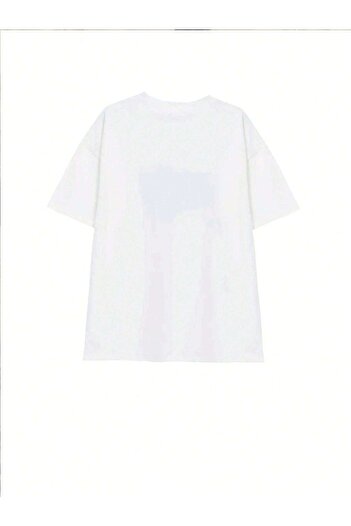 CLAYES Ouo Youtt 1989 T-Shirt - Σχέδιο κοντομάνικο με λαιμόκοψη σε λευκό υπερμεγέθη