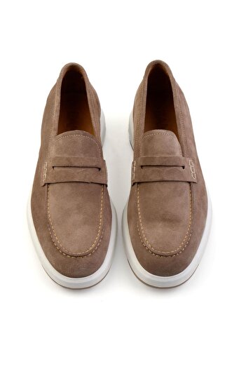 Bambi Bej Leather Erkek Casual Ayakkabı E01587238302