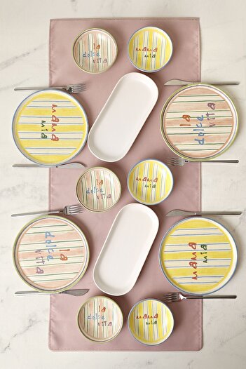 Keramika Mama Mia & La Dolce Vita Breakfast Set 12 Pieces for 4 People 22724-25