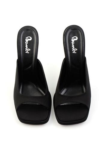 Bambi Women's Black Matte Slippers K 04726332338