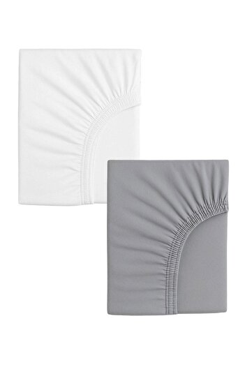COTENCONCEPT 2 Pieces 50 X 90 X 10 cm Mother's Side Elastic Combed Cotton Fabric Baby Bed Sheet