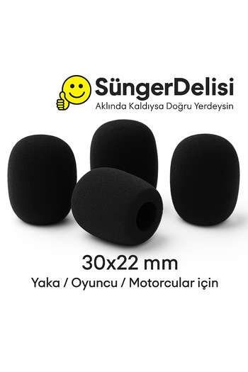 OEM 4-Piece Player Collar Sponge - Black |   Gaming & Biker Harmony |   Comfortable and Durable Sponge