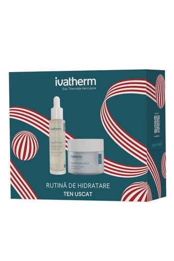 IVATHERM HydraRich Moisturizing Cream + Peptide and HA Serum Aquafil Hydra Rich, 50 ml + 30 ml,