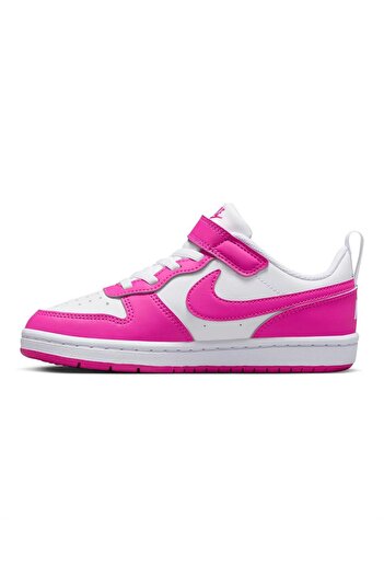 Nike Court Borough Low Recraft Kids Shoes - White/Laser Fuchsia