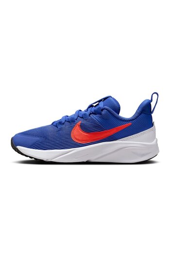 Nike Star Runner 4 Elastic Lace Shoes - Astronomy Blue/White/Total Orange/Team Orange