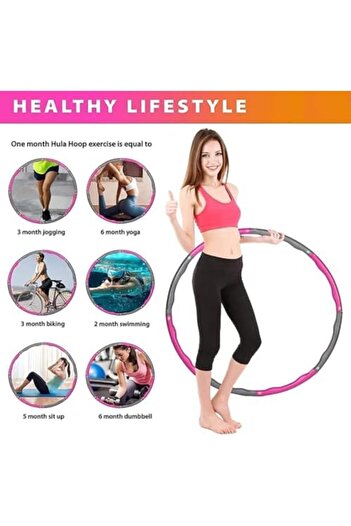 SUKILO Fitness Hula Hoop Set for Kids – Pack of 6 Multicolour Hoops, 60cm Diameter, 300g, Lightwei