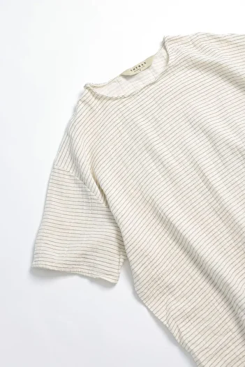 no7man Huston Khaki Striped T-Shirt
