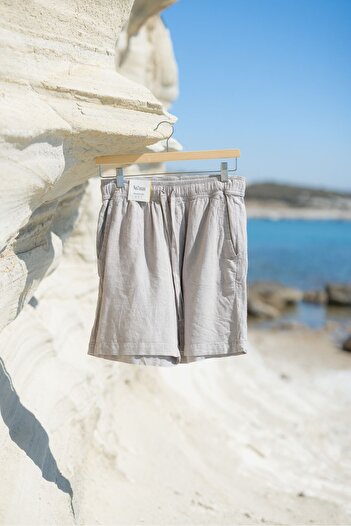 no7man Ibiza Gray Linen Shorts