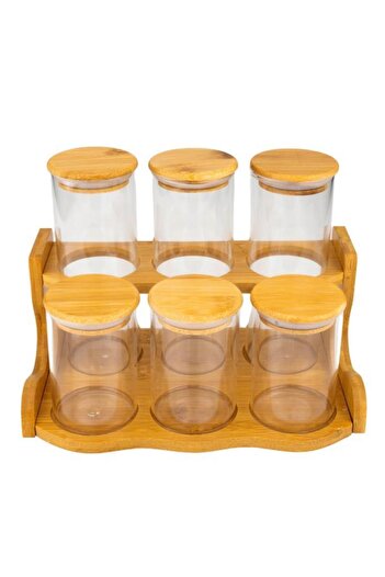 Bambum Loca - 6 Piece 2-Tier Spice Rack Set