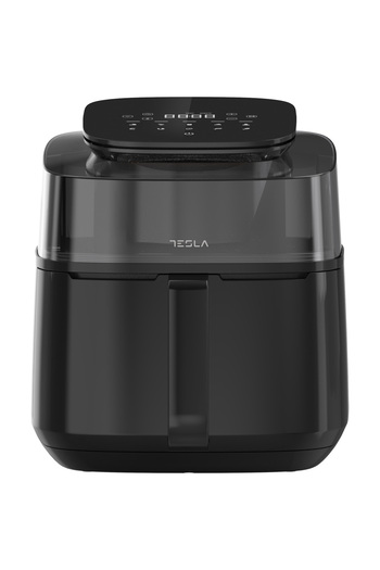TESLA AF550BG hot air fryer, 5 L, 1500W, digital panel, basket visibility, 10 programs, black
