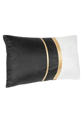 OEM Perna Decor Iarna Neagra Ecru Catifea Liniile Aurii
