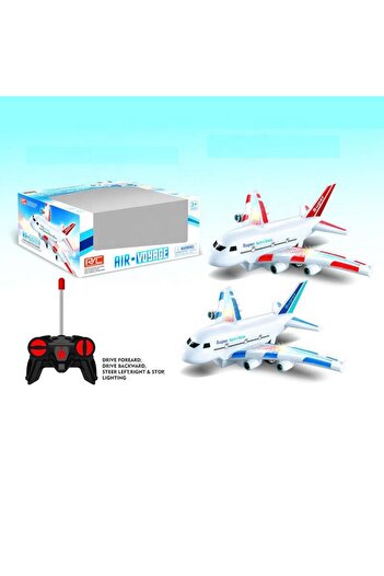 Toybox Remote Control R/C Airplane Toys for Kids Aircraft with LED Flashing Light