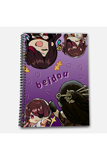 Define Moyas Genshin Impact Beidou Unlined A4 School Notebook 72 Sheets Model 1