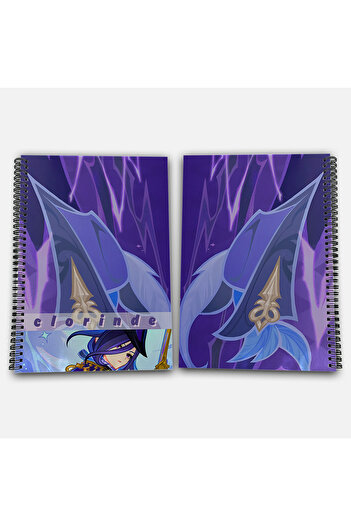 Define Moyas Genshin Impact Clorinde Striped A4 School Notebook 72 Sheets Model 3