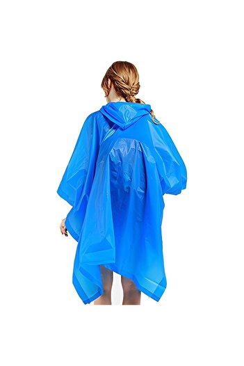 dalip Raincoat, Flippy, for Adults, EVA, Poncho Type, Waterproof, Windproof, Side Snaps, 160 g, Blue