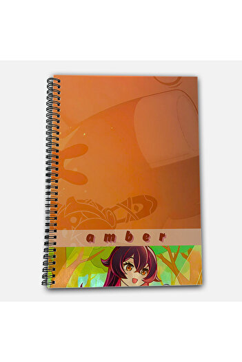 Define Moyas Genshin Impact Amber Unlined A4 School Notebook 72 Sheets Model 3