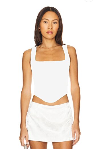 AFR CLOTHES Women's Double Layer Jersey Crop Top with Straps