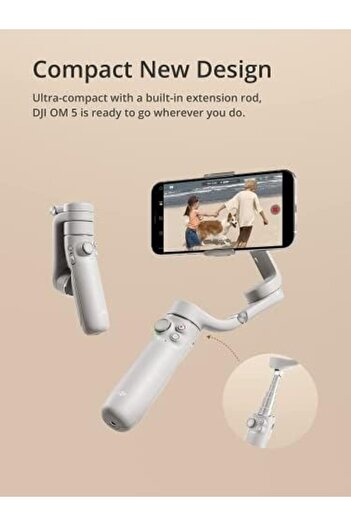 DJI OM 5 Gimbal Smartphone, 3-Axis Stabilizer, Integrated Extension Rod, Handy and Foldable Mobile P