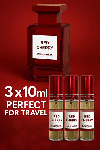 Milestone Red Cherry Eau de Parfum 3 x 10ml Parfum Unisex Mini Travel Spray
