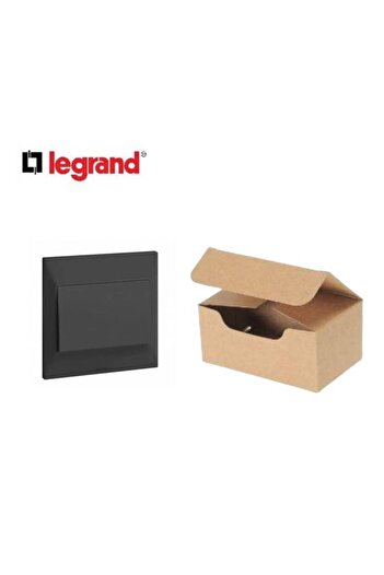 Legrand Carton of 10 Single Switches - Glossy Black