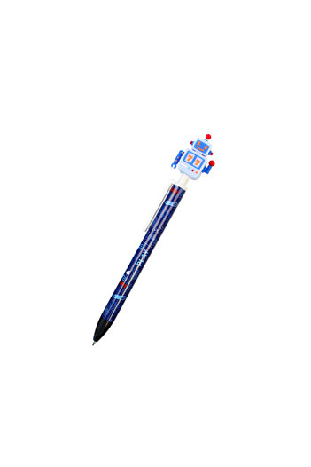 Cem Dolphin Robot Figured 0.7 mm Tip Pen 0.7 Versatil Pen Blue (1 Piece)