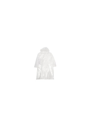 Bibilel Rain Poncho with Hood, Universal Size, White